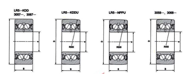 Roller double row angular contact ball bearings (LR50 series)