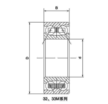Brass cage double row angular contact ball bearing