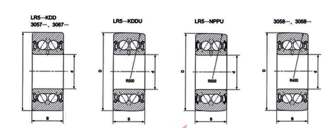 LR5 Series  double row angular contact roller bearing